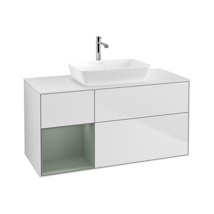 Villeroy und Boch Finion Waschtischunterschrank 120cm Weiß Matt LED-Beleuchtung