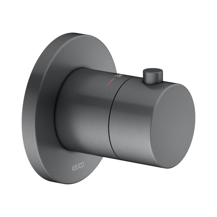 Keuco Ixmo Unterputz-Thermostat-Armatur Rund Schwarzchrom
