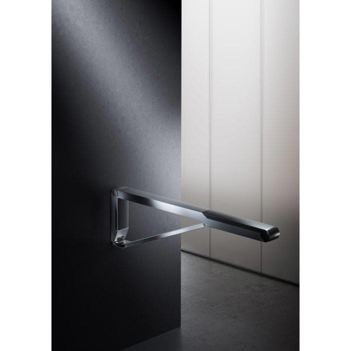 Keuco Axess WC-Stützklappgriff verchromt/schwarz mit Toilettenpapierhalter