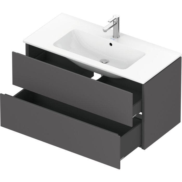 Duravit L-Cube Waschtischunterbau Graphit Matt 2 Schubladen