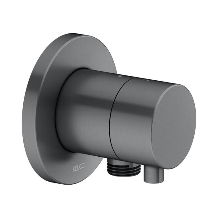 Keuco IXMO Comfort 2-Wege-Umstellung 59556131101 Unterputz Montage, rund, Schlauchanschluss, Schwarzchrom gebürstet