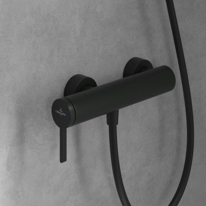 Villeroy und Boch Dawn Einhebel-Duscharmatur Matt Schwarz Keramikkartusche