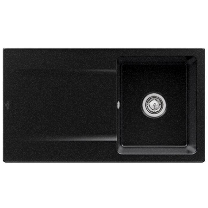 Villeroy & Boch Siluet Einbauspüle 333501J0 mit Ablaufgarnitur, Chromit