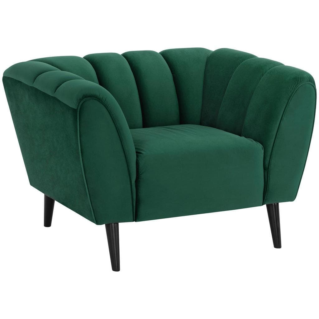 P & B Cocktailsessel Grün Samt