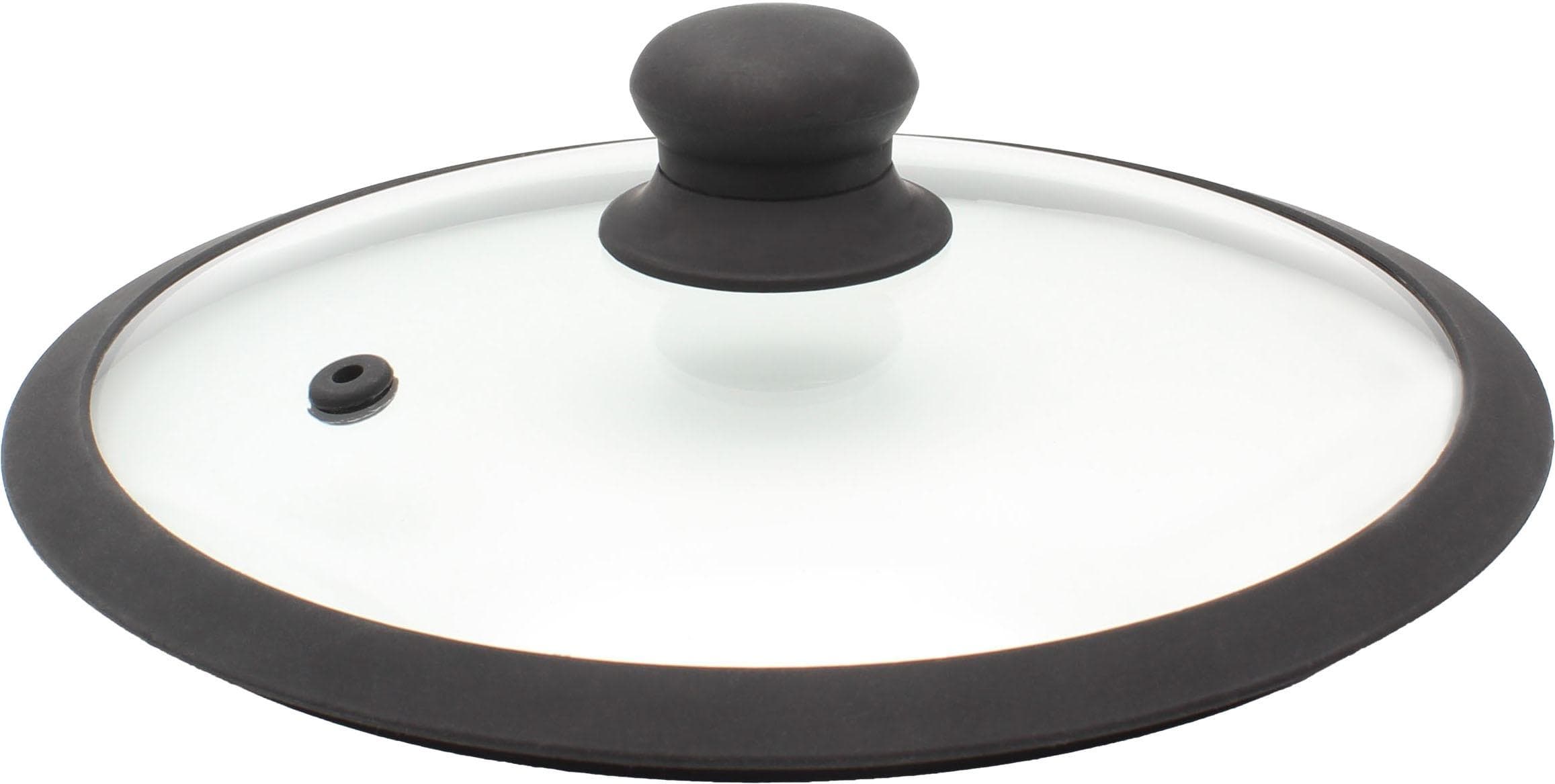 Krüger Glasdeckel Saphir Soft-Touch-Knopf Transparent 20cm