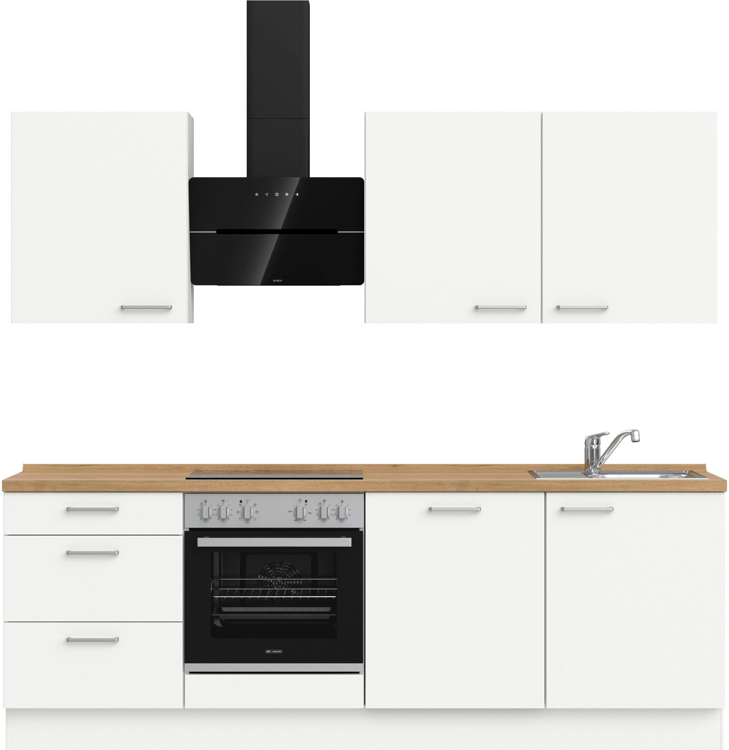 Nobilia Küchenleerblock Touch 240 cm Weiß Eiche