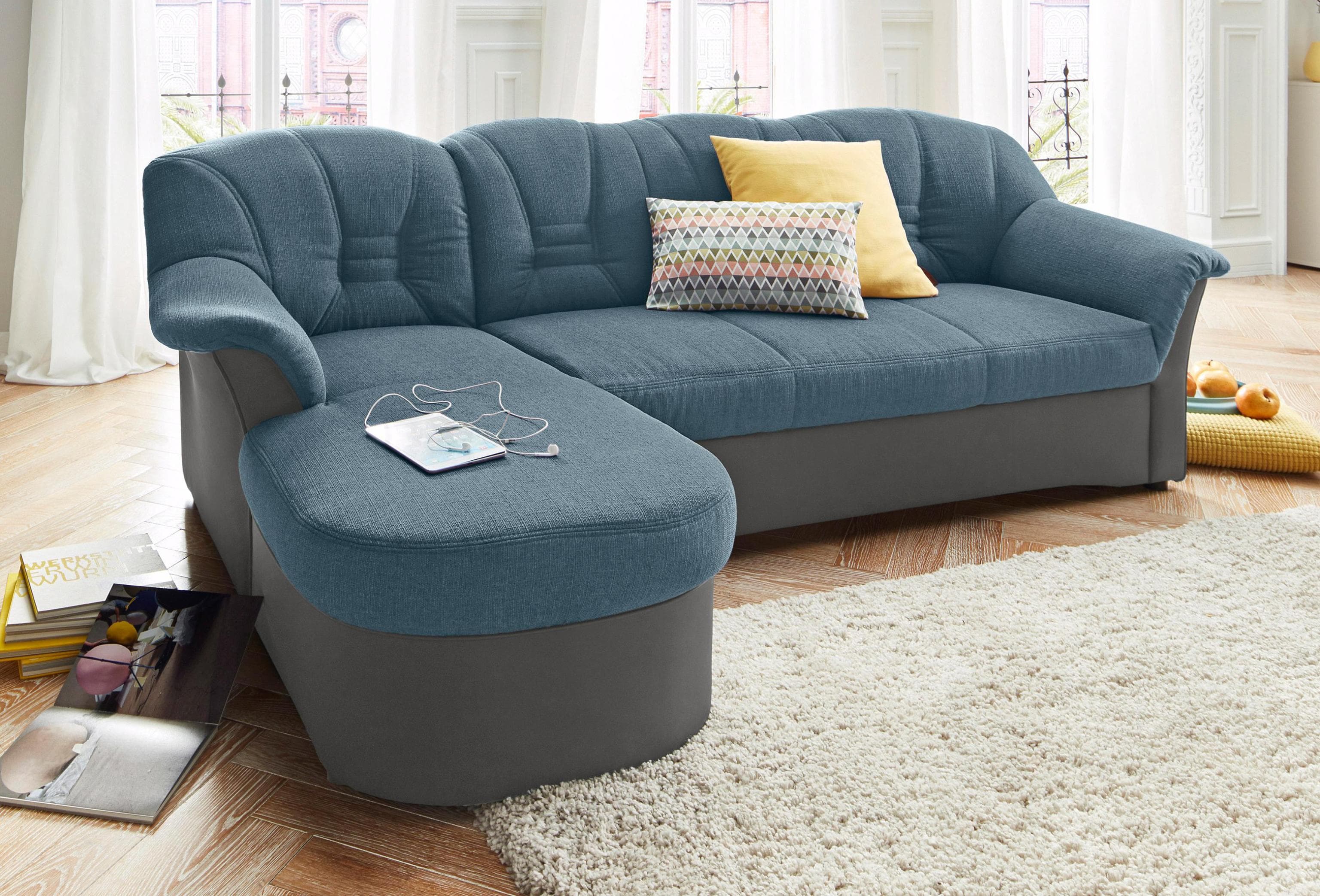 DOMO Collection Ecksofa Elva L-Form mit Bettfunktion und Federkern