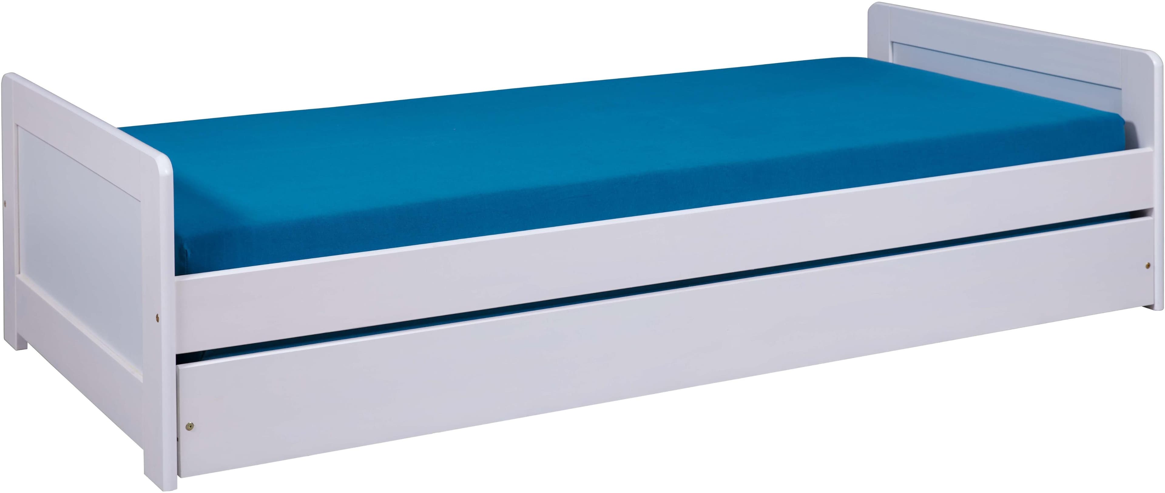 Massivholz Gästebett 2in1 | Doppelte Liegefläche mit Lattenrost