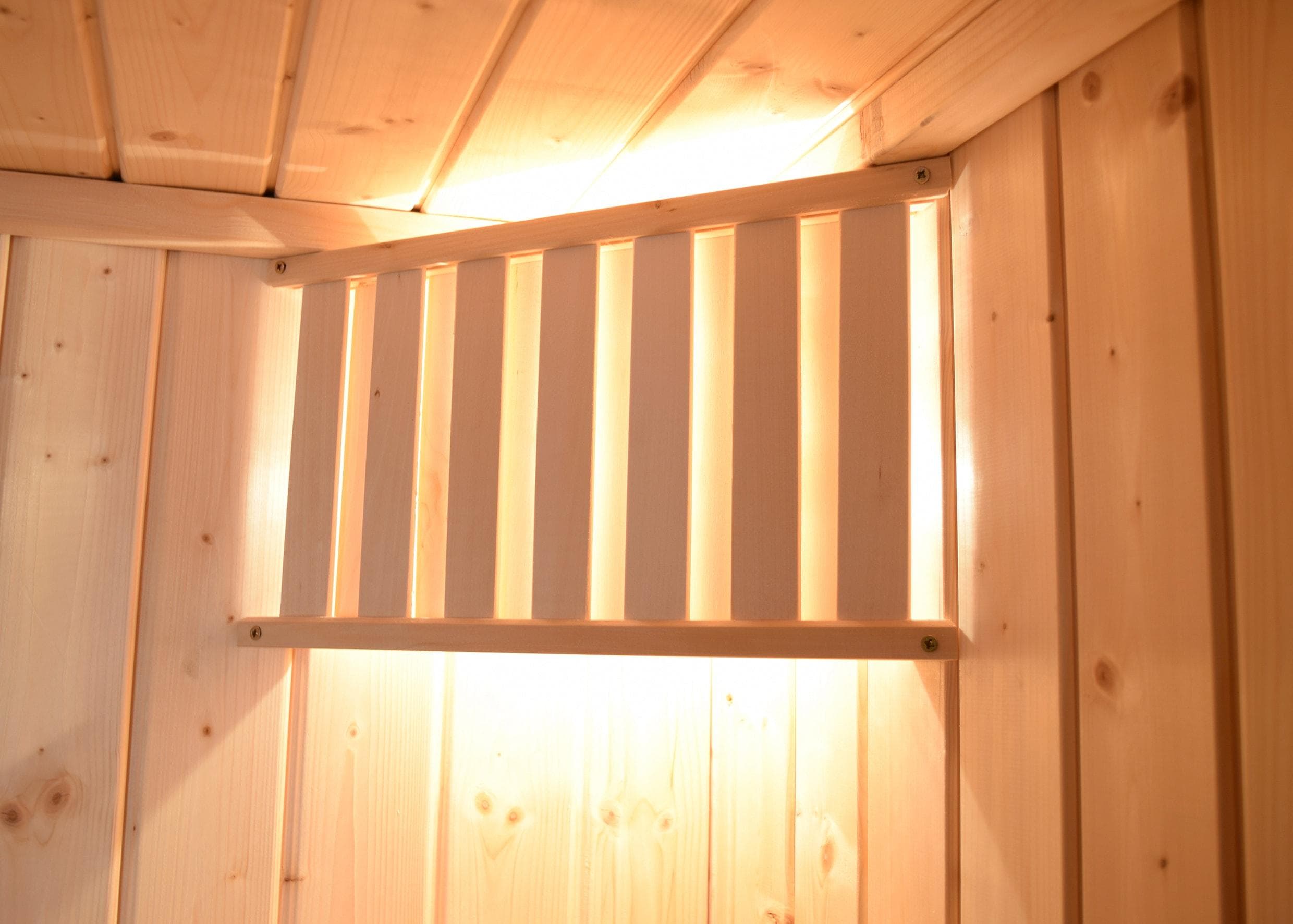 WEKA Saunaleuchte Spezial Beige Holzblende Spritzwassergeschützt