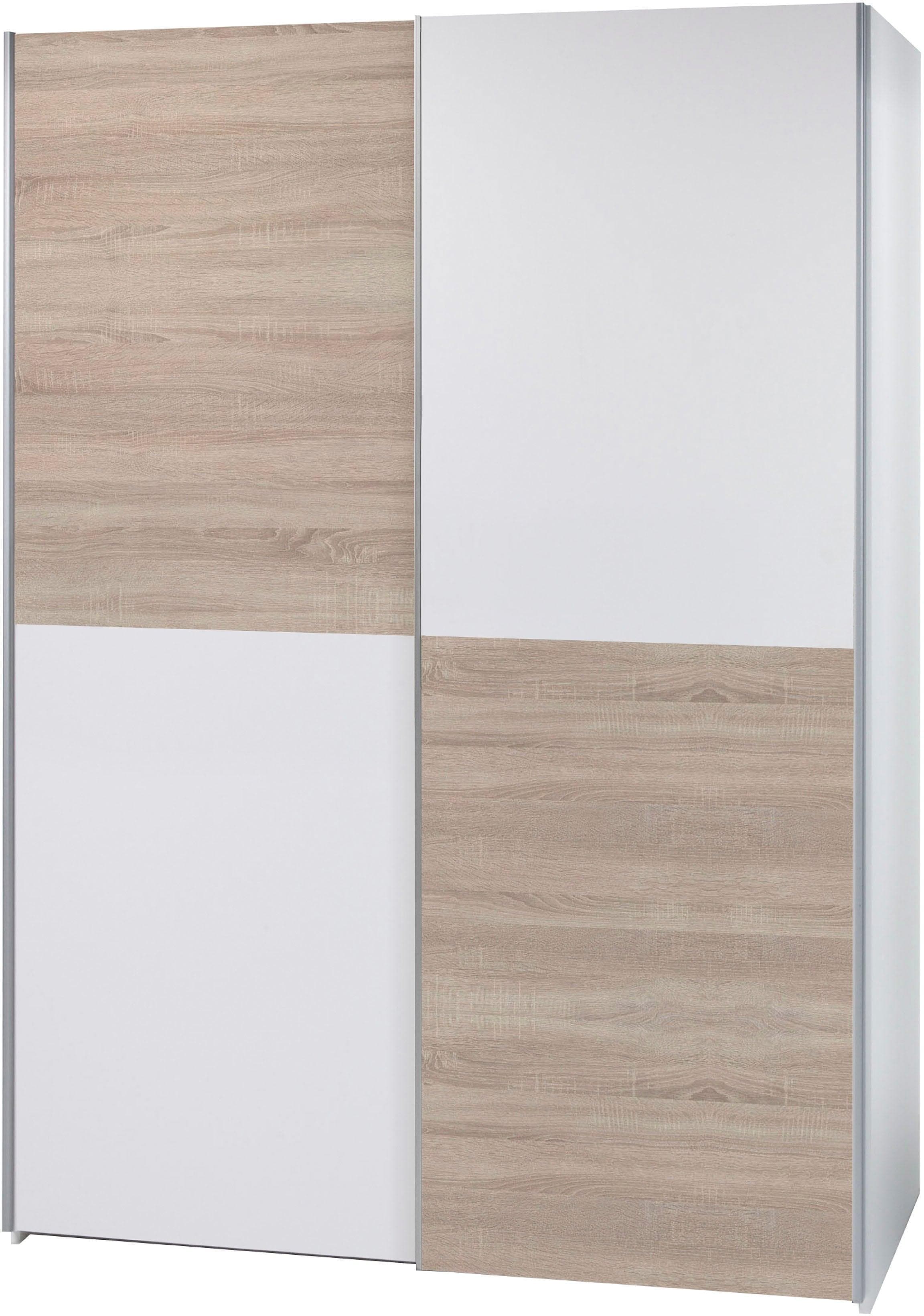 Schiebetürenschrank mit Schachbrett-Optik - 4 Tür-Elemente