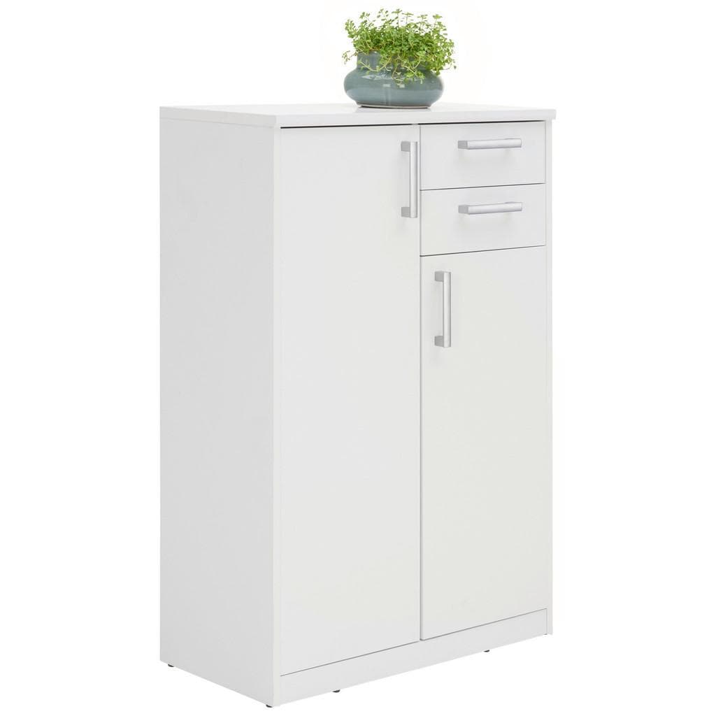 Xora Kommode Weiß Holzwerkstoff 5 Fächer 2 Schubladen