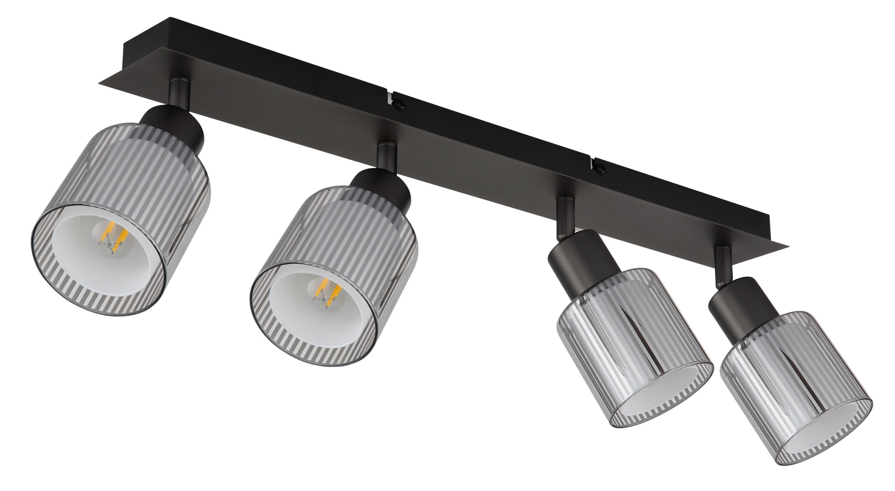 Strahler VILLEGAS Schwarz-Chrom matt Metall Glas Dreh-/Schwenkbar