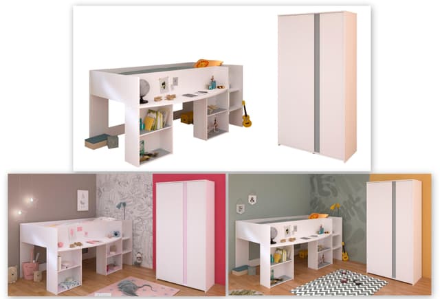 Parisot Kinderzimmer Set 2tlg "Pirouette 14" Weiß