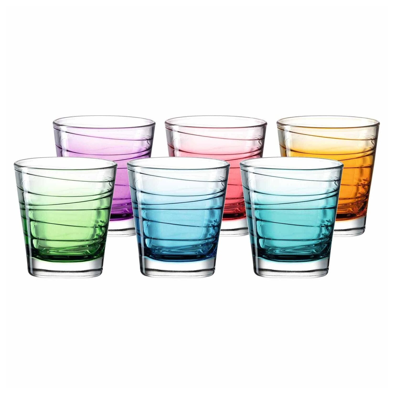Leonardo Trinkgläser Vario Struttura 250 ml 6er Set Bunt Glas