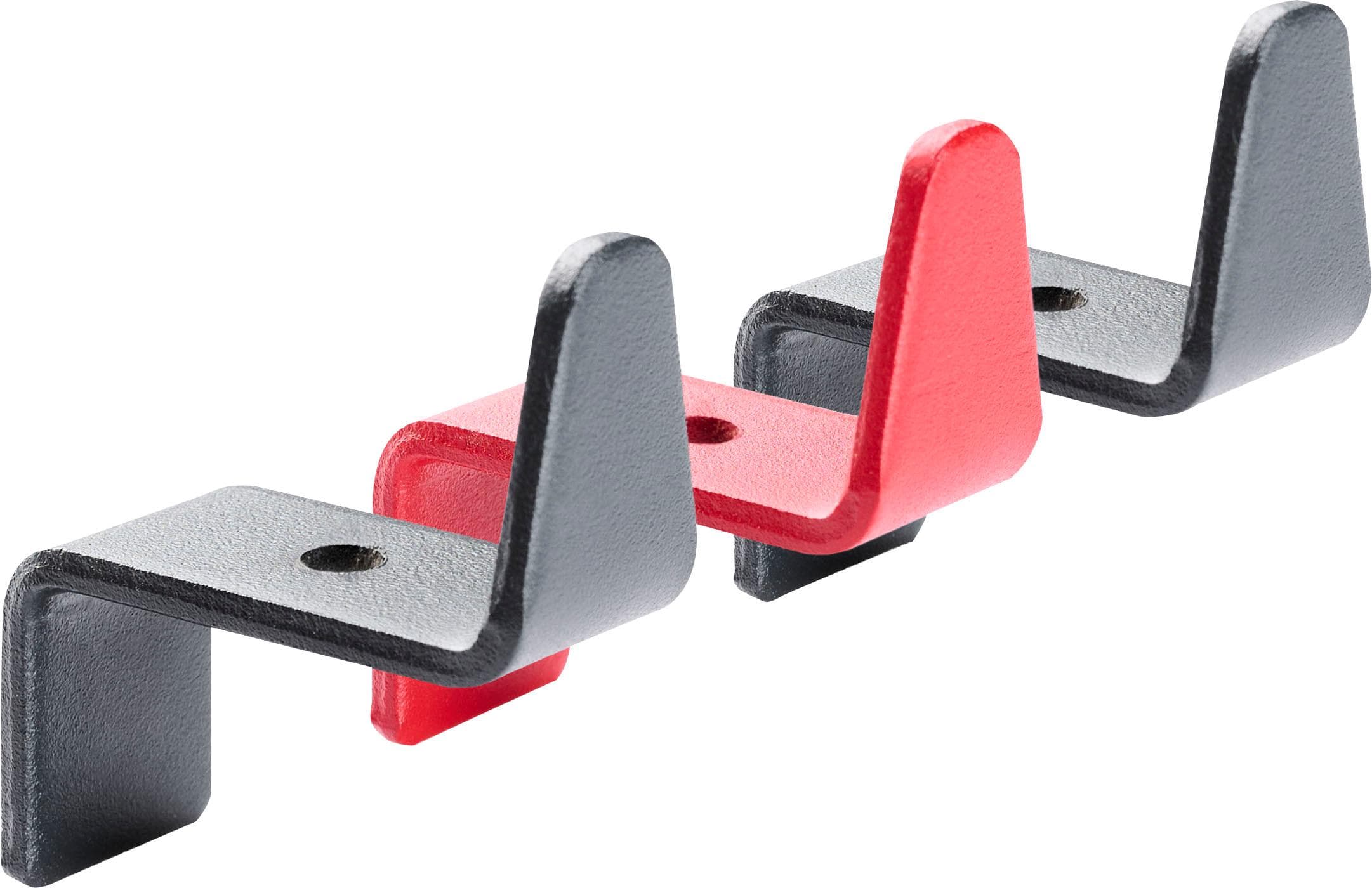 Garderobenhaken TOJO 3er Set Anthrazit/Rot Stahl