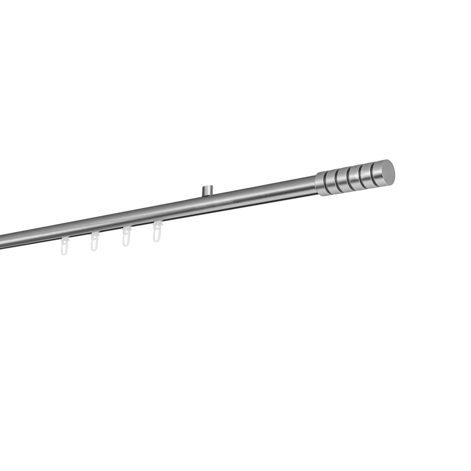 Ondeco Gardinenstange auf Maß Innenlauf 20mm Rille 1-lauf Deckenträger 1,5cm mit Gleiter
