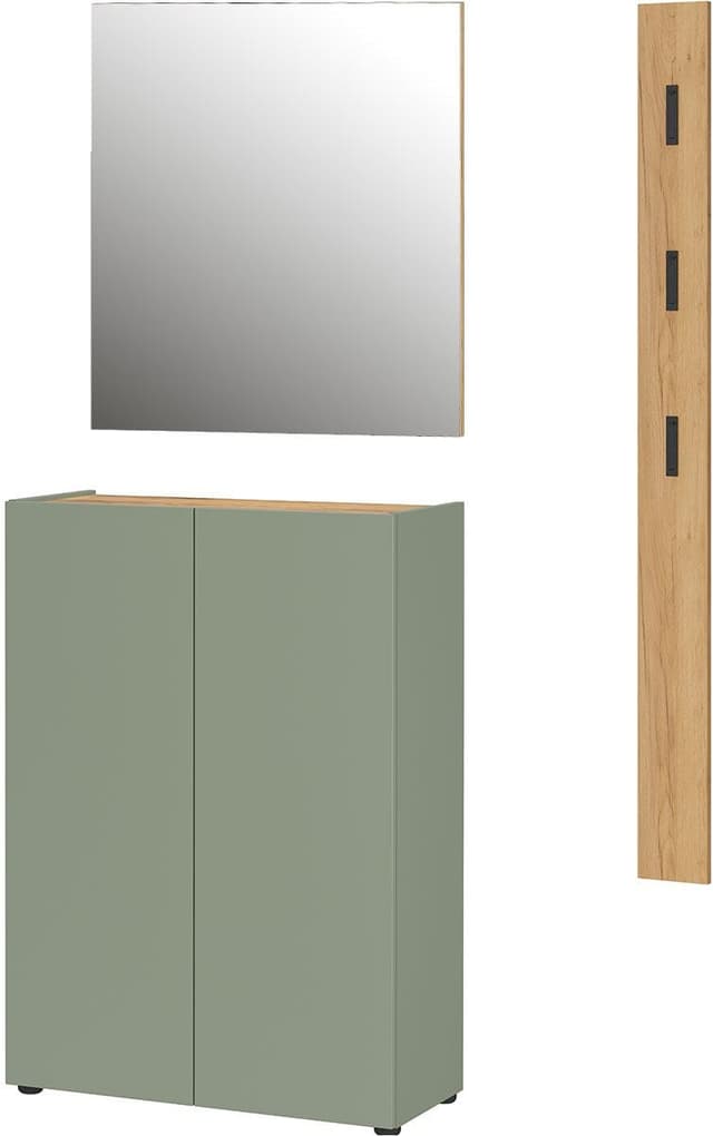 Germania Alviano Garderoben-Set: Elegantes Design mit Spiegel und Hakenpaneel