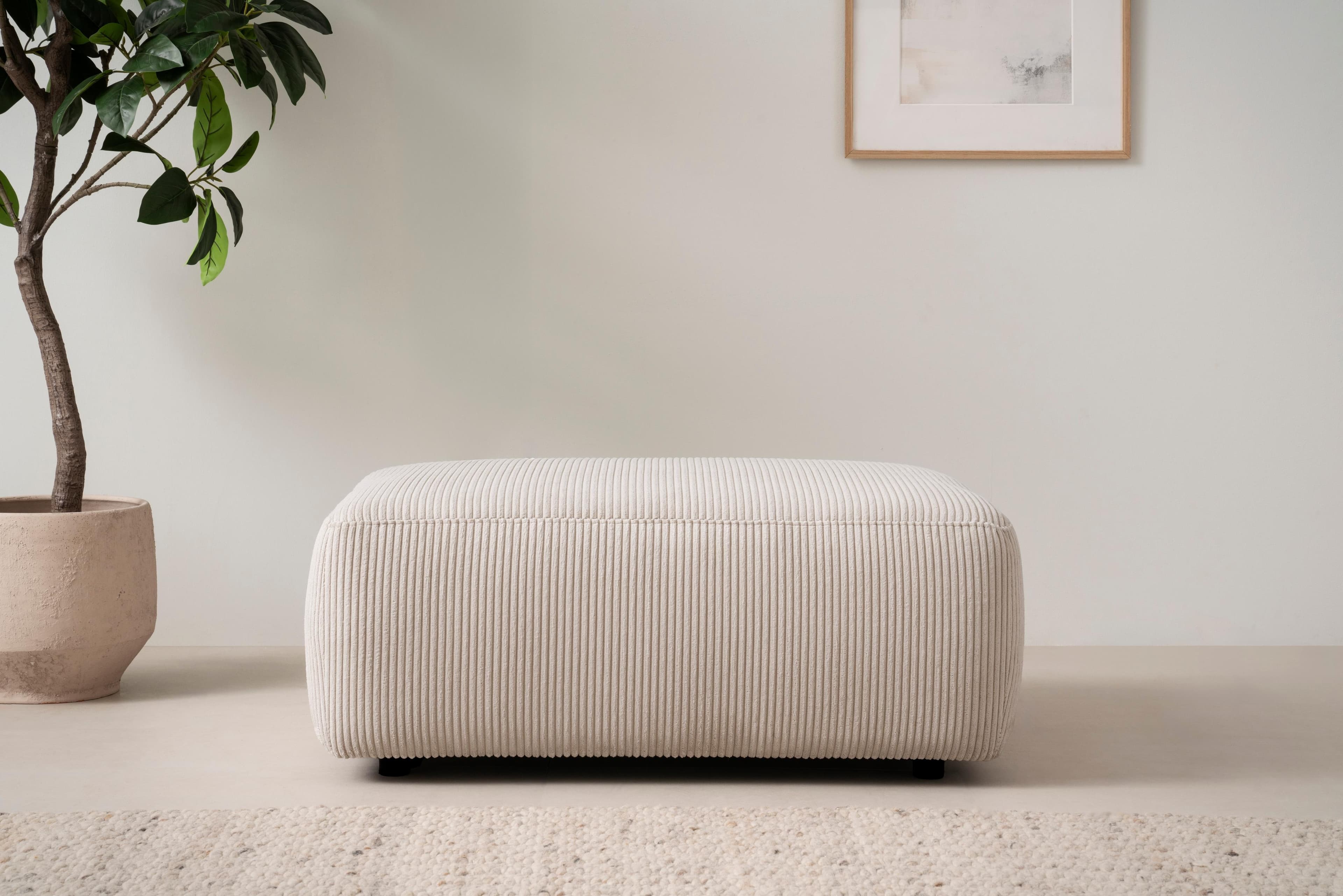 INOSIGN Polsterhocker Torge Beige Cord