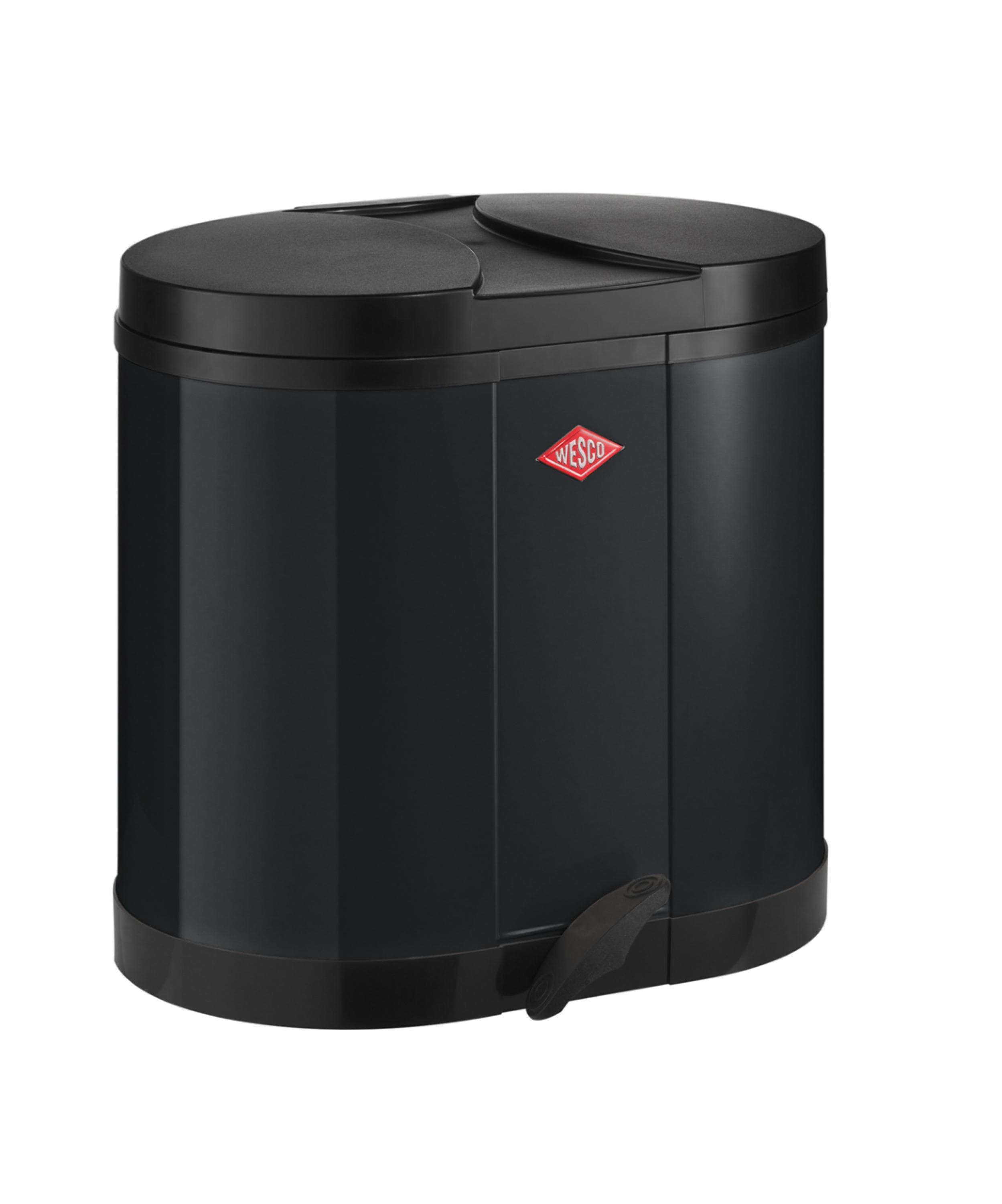 Moderner Mülleimer aus Kunststoff und Stahlblech