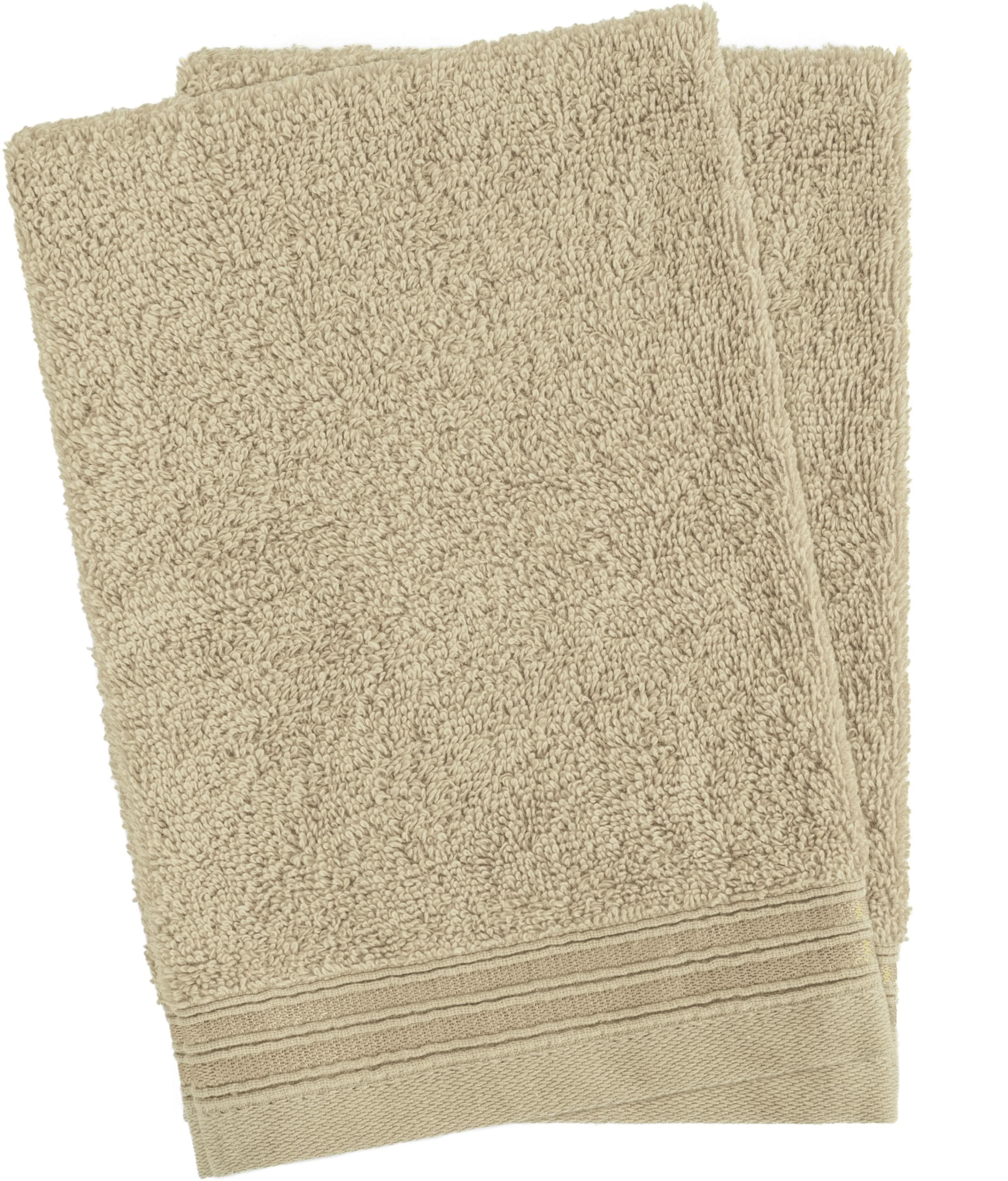 HAMMETEX Waschlappen 2er-Set Baumwolle Beige