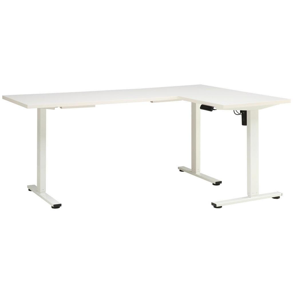 Mid.you Eckschreibtisch Weiß Höhenverstellbar