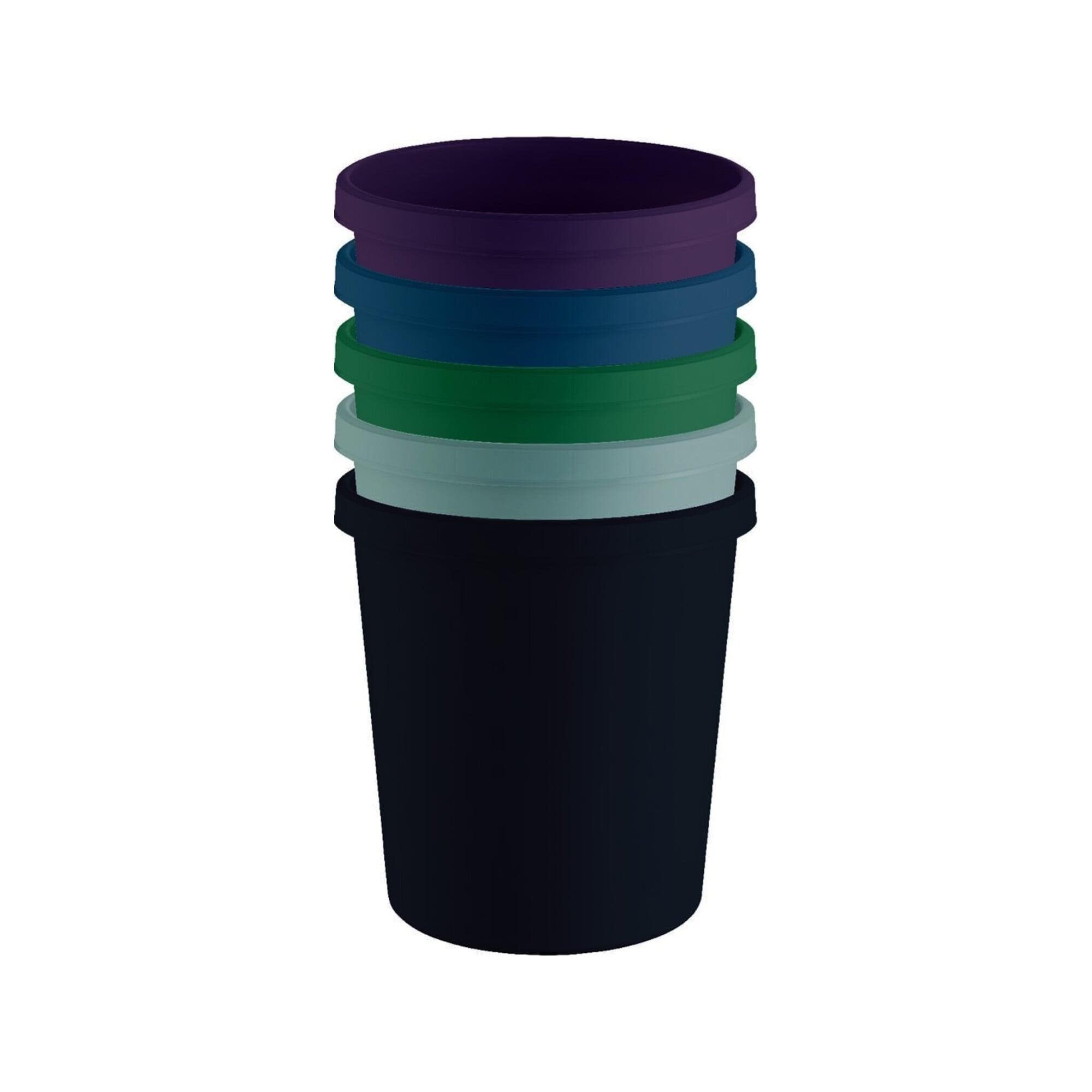 Helit Papierkorb 18 l Schwarz Recycling Kunststoff