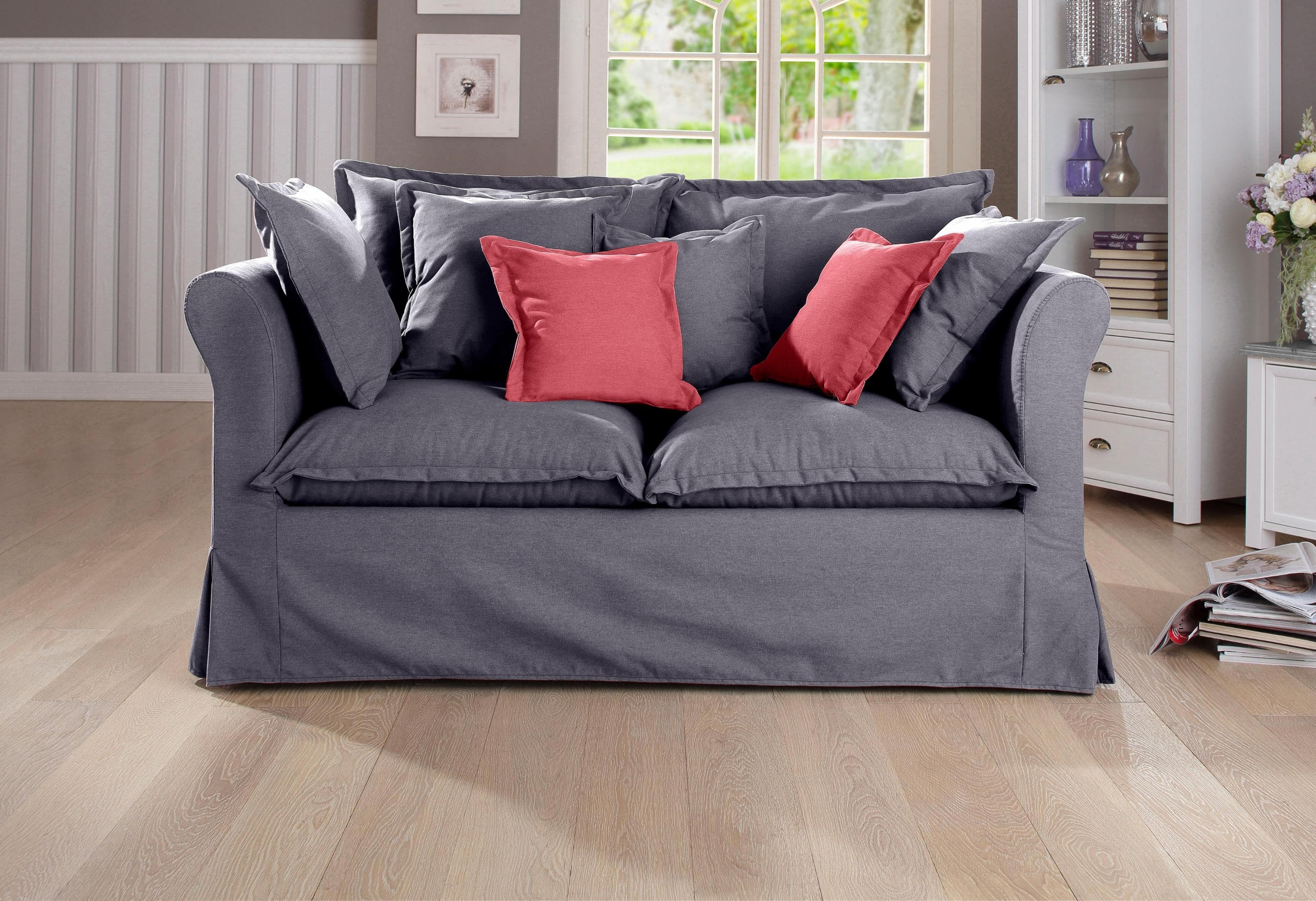 Zweisitzer Sofa mit Hussen-Look