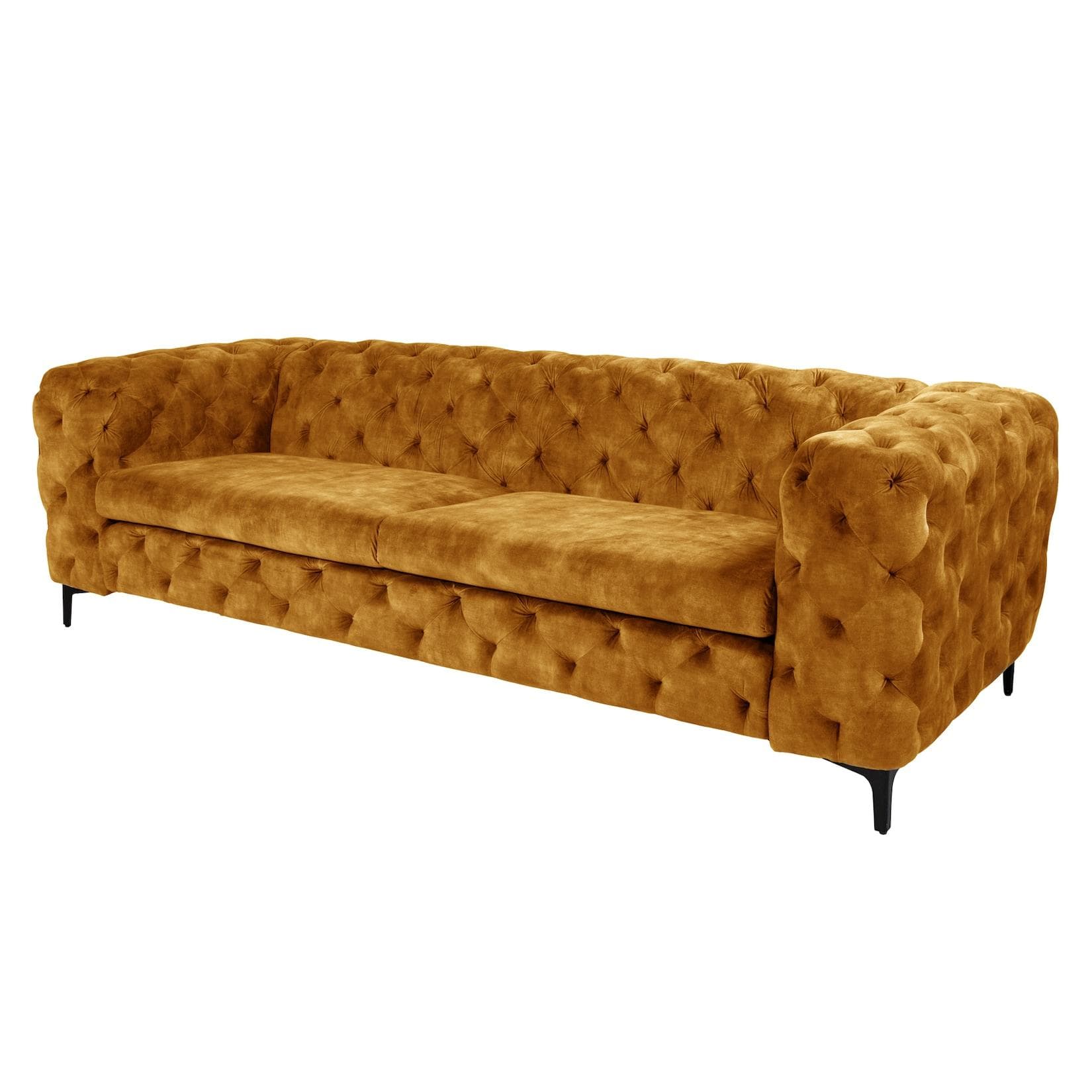 riess-ambiente 3-Sitzer Sofa Chesterfield Senfgelb