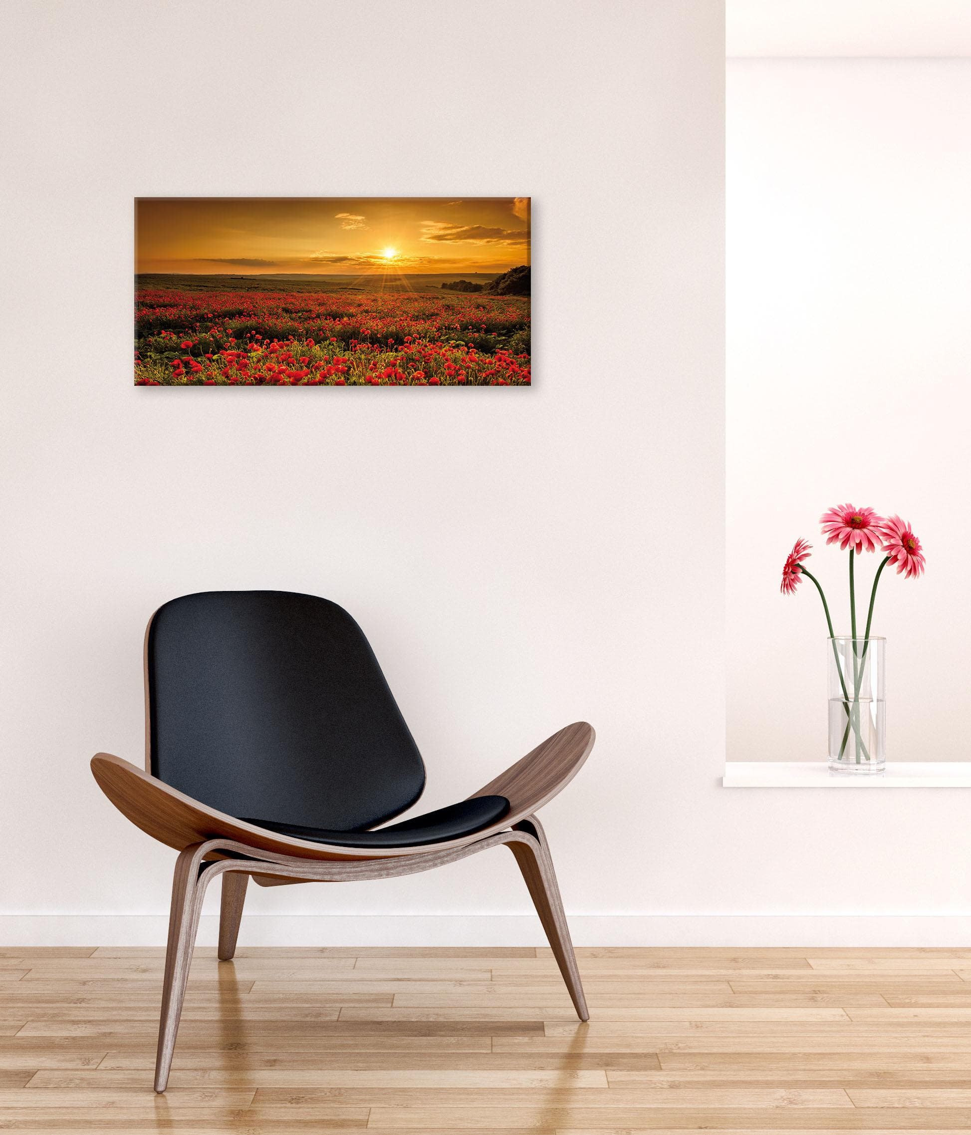 Leinwandbild BÖNNINGHOFF Rot Blumen Landschaft