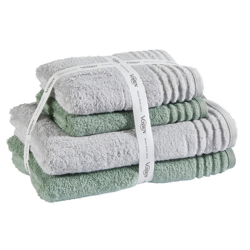 Vossen Frottierset SET Vienna Style Grün Hellgrau 4-teilig Badtextilien