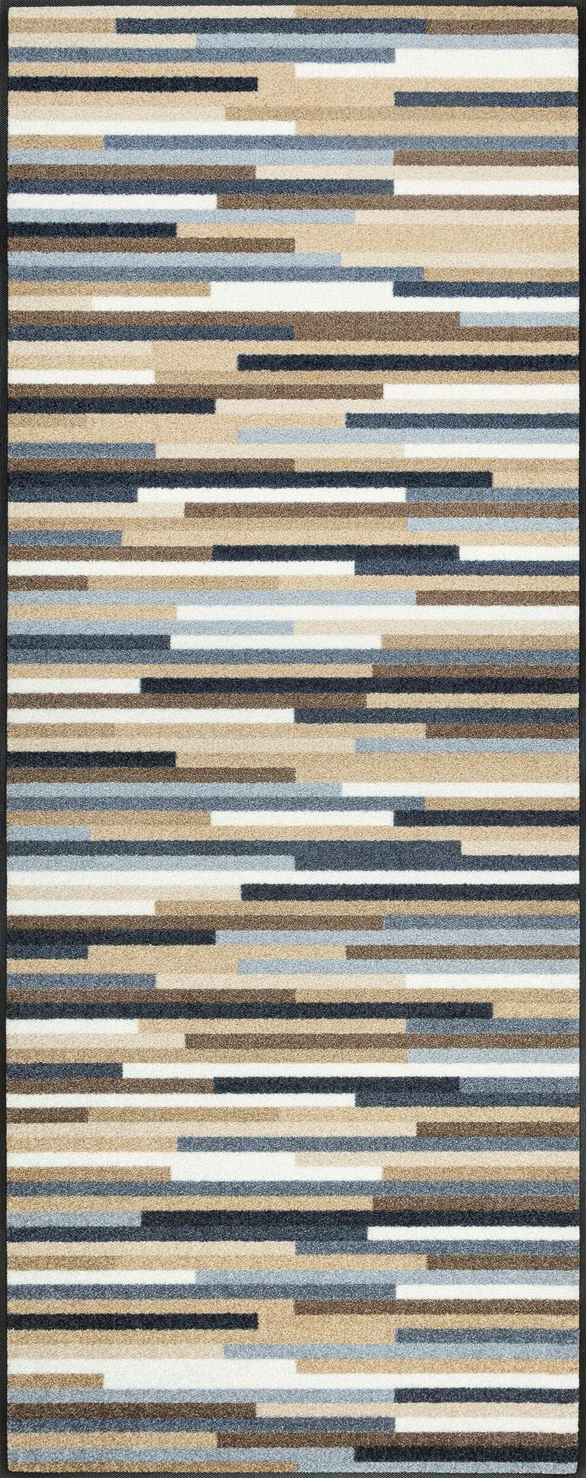 Läufer Mikado Stripes Beige Streifen Design Kunstfaser