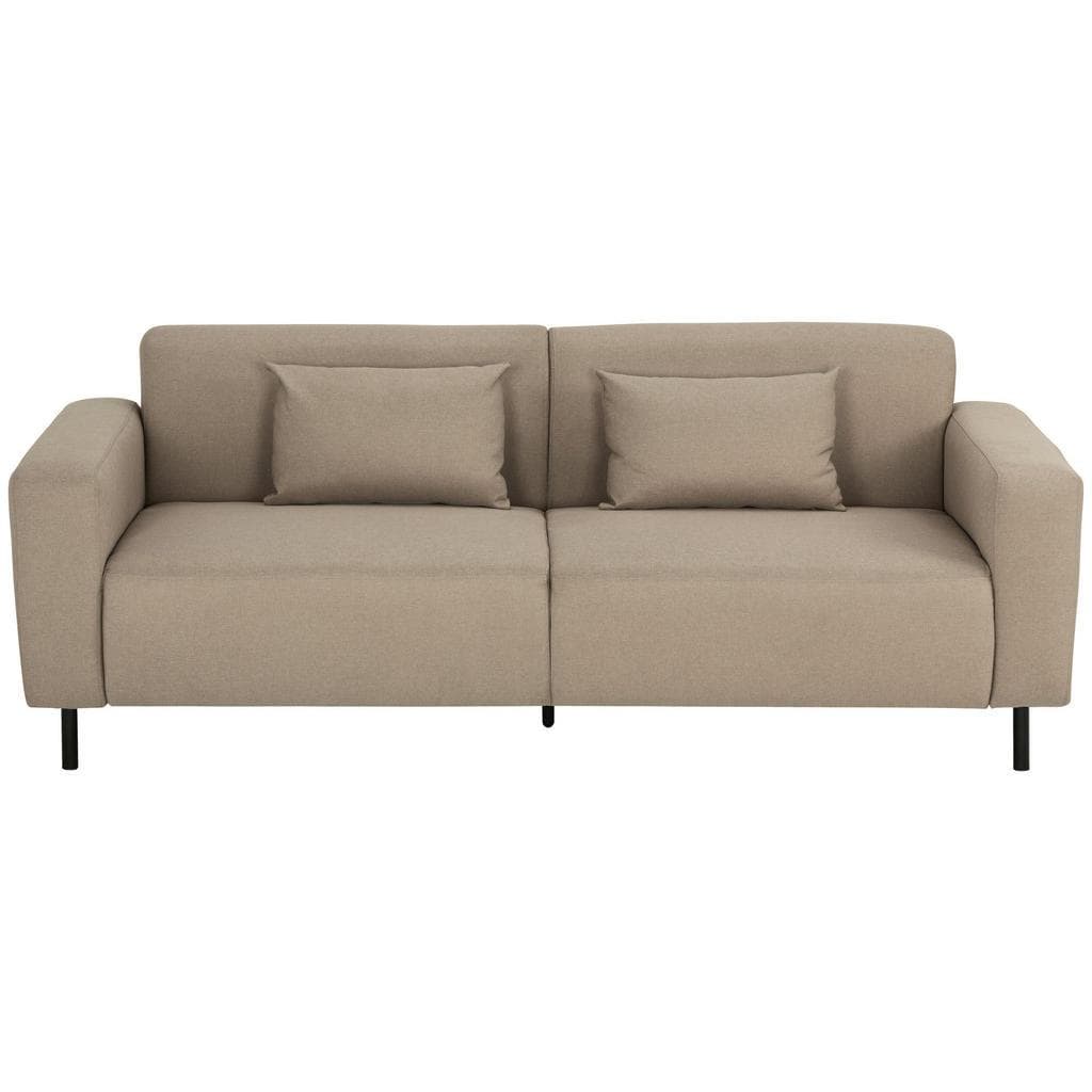 P & B 2-Sitzer-Sofa Beige Textil 3-Sitzer Polyester