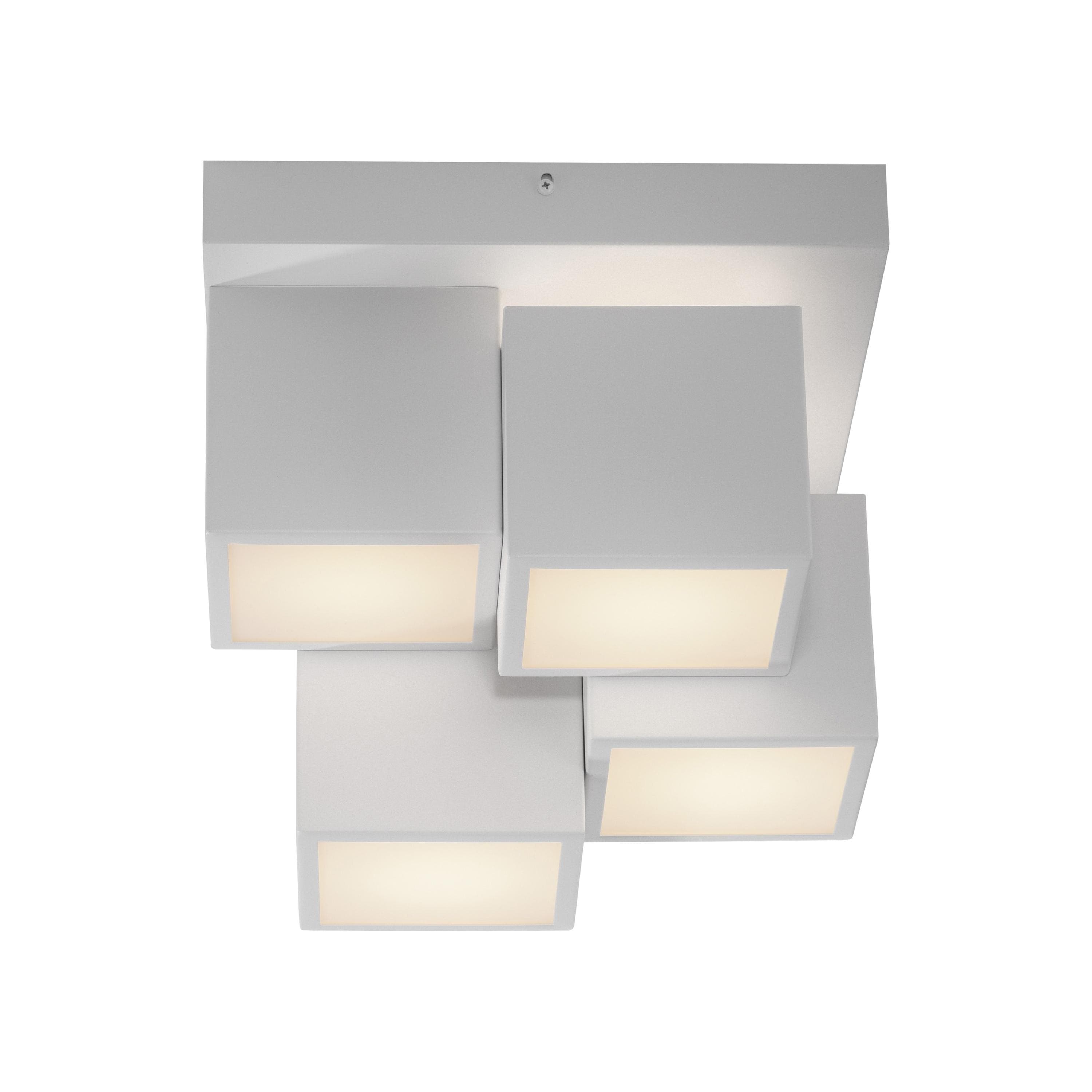 JUST LIGHT TETRIS LED Deckenleuchte Weiß Kunststoff Backlight