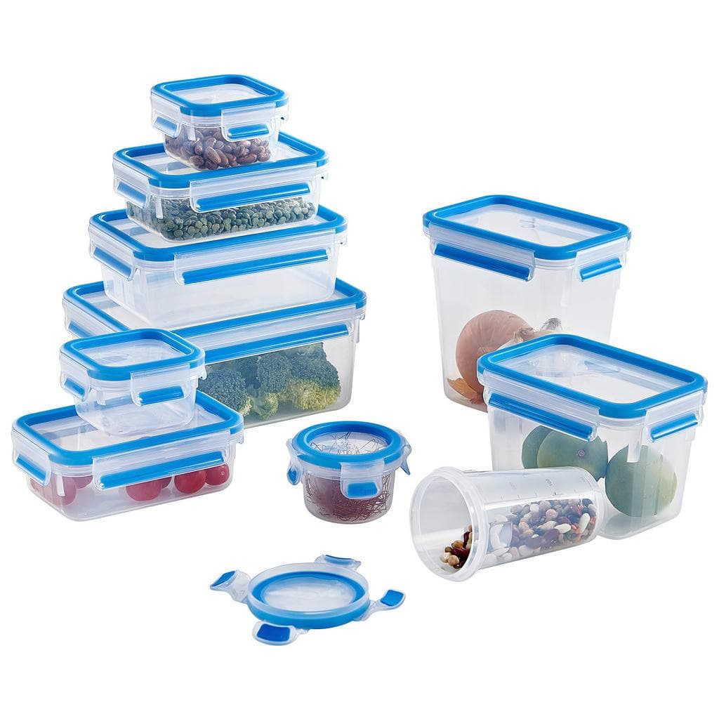 Emsa Frischhaltedosenset Clip & Close 11-teilig transparent blau Kunststoff