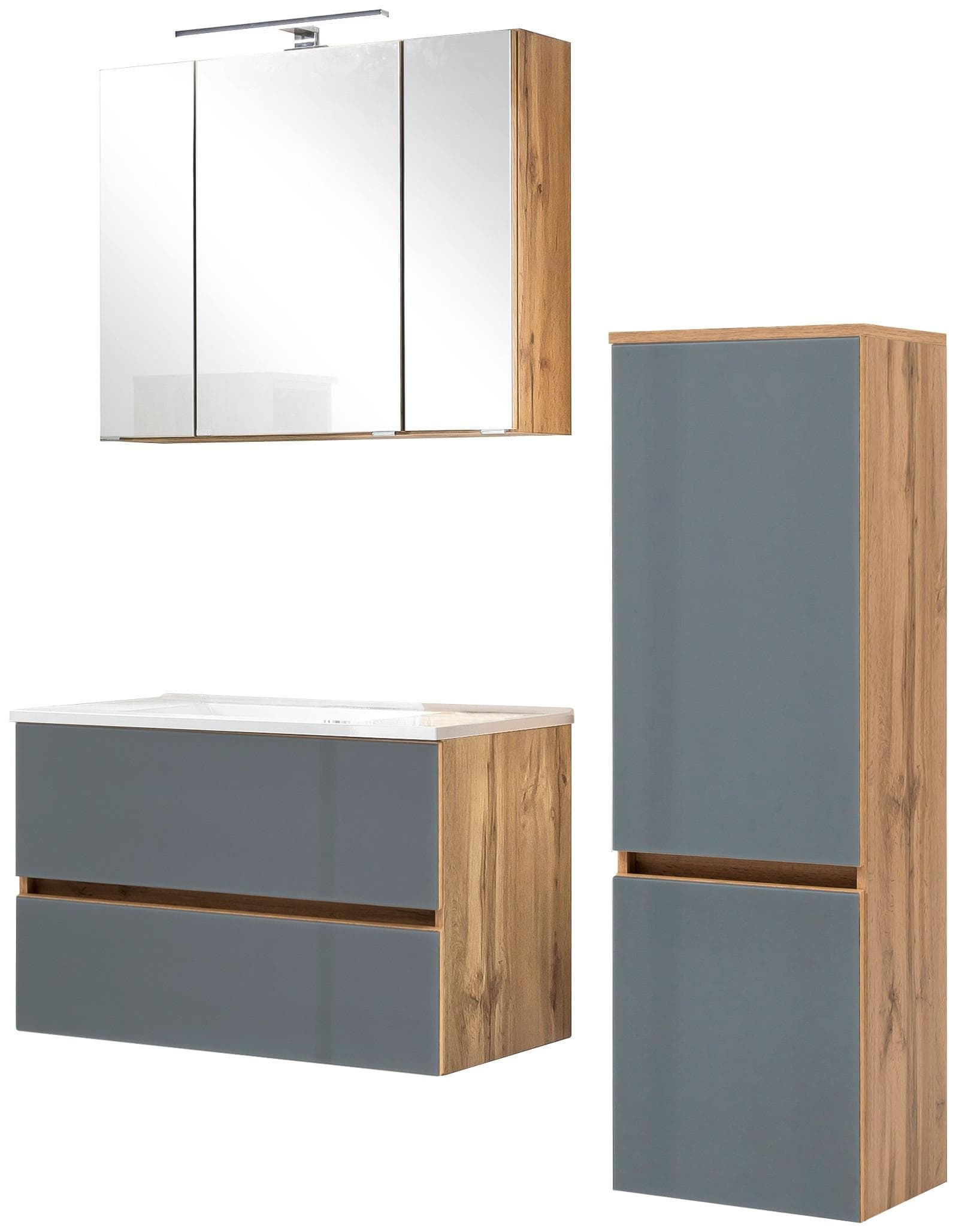 Welltime Badezimmer-Set Horki Grau