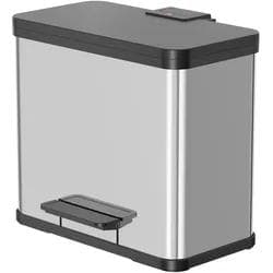 Hailo Öko duo Plus L Tret-Mülltrenner 17 + 9 l Edelstahl