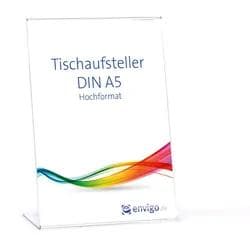 Tischaufsteller L-Ständer DIN A5 hoch glasklarer PS-Kunststoff