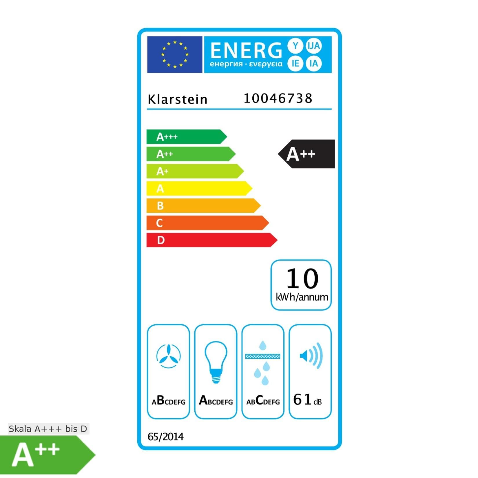 Klarstein Victoria Kopffrei-Dunstabzugshaube 90 cm Schwarz Gold