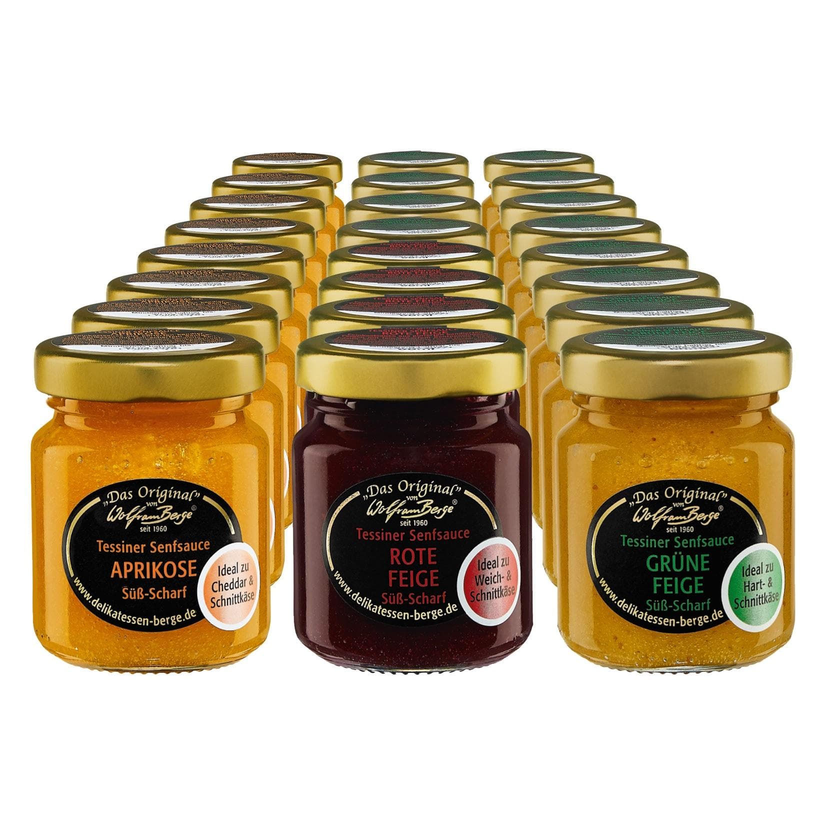 Tessiner Senfsauce "das Original" 24er Pack 60 ml Verschiedene Sorten