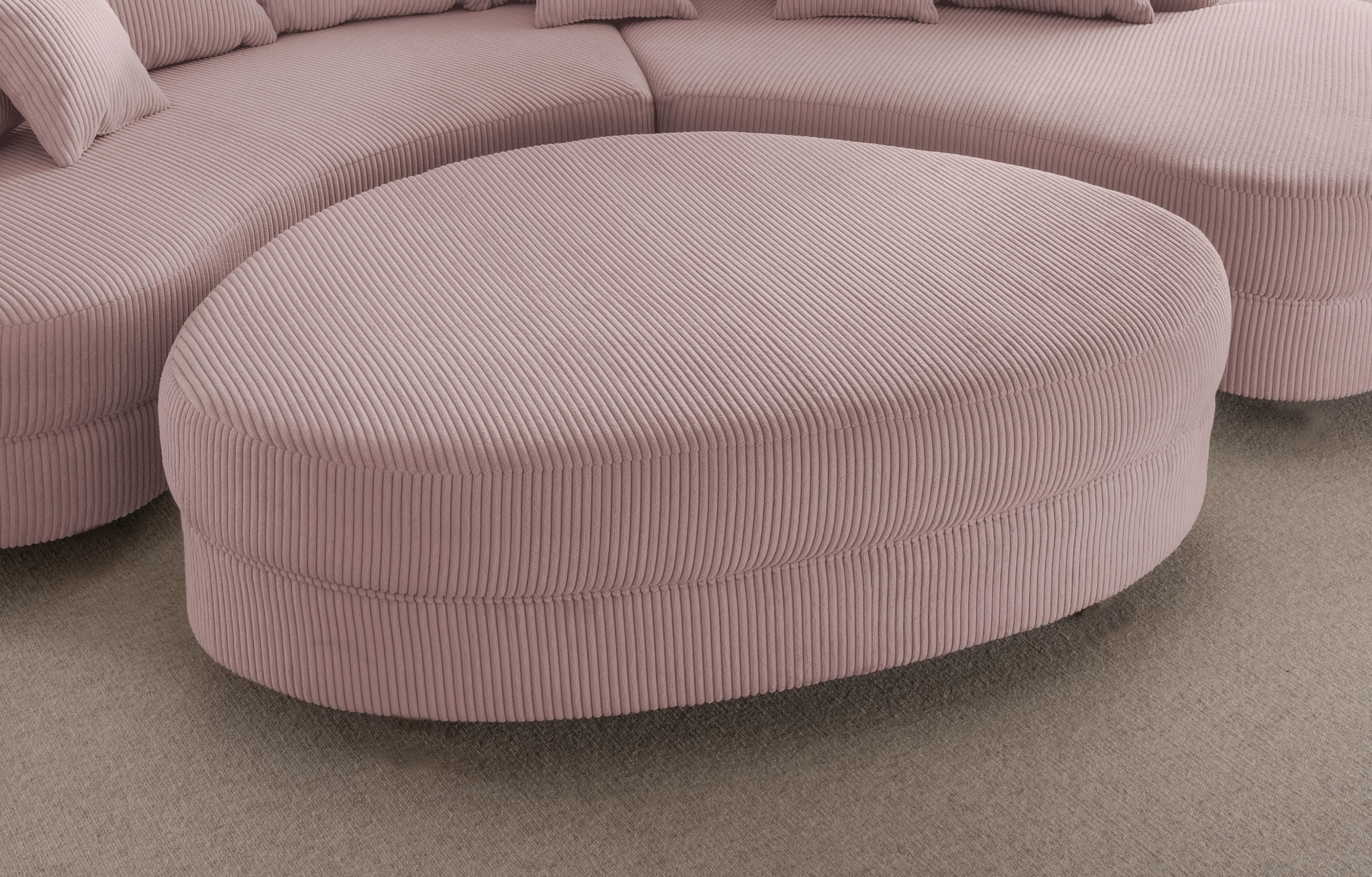 Stilvoller Polsterhocker in Limoncello-Gelb