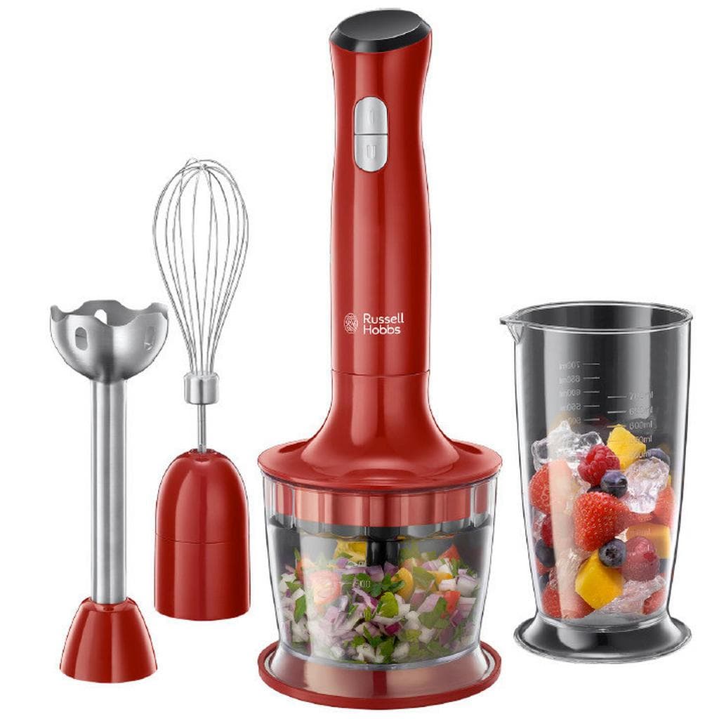 Russell Hobbs Stabmixer-Set Rot Kunststoff 3-teilig