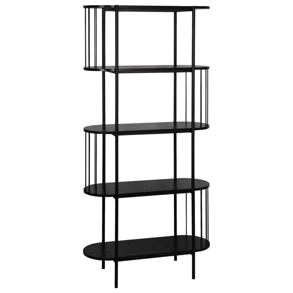 Xora Regal Schwarz Holzwerkstoff 5 Fächer