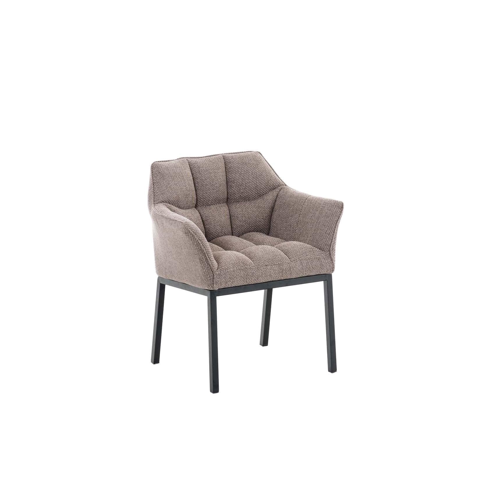 CLP Loungesessel OCTAVIA Stoffbezug Polsterstuhl Armlehnen Edelstahl