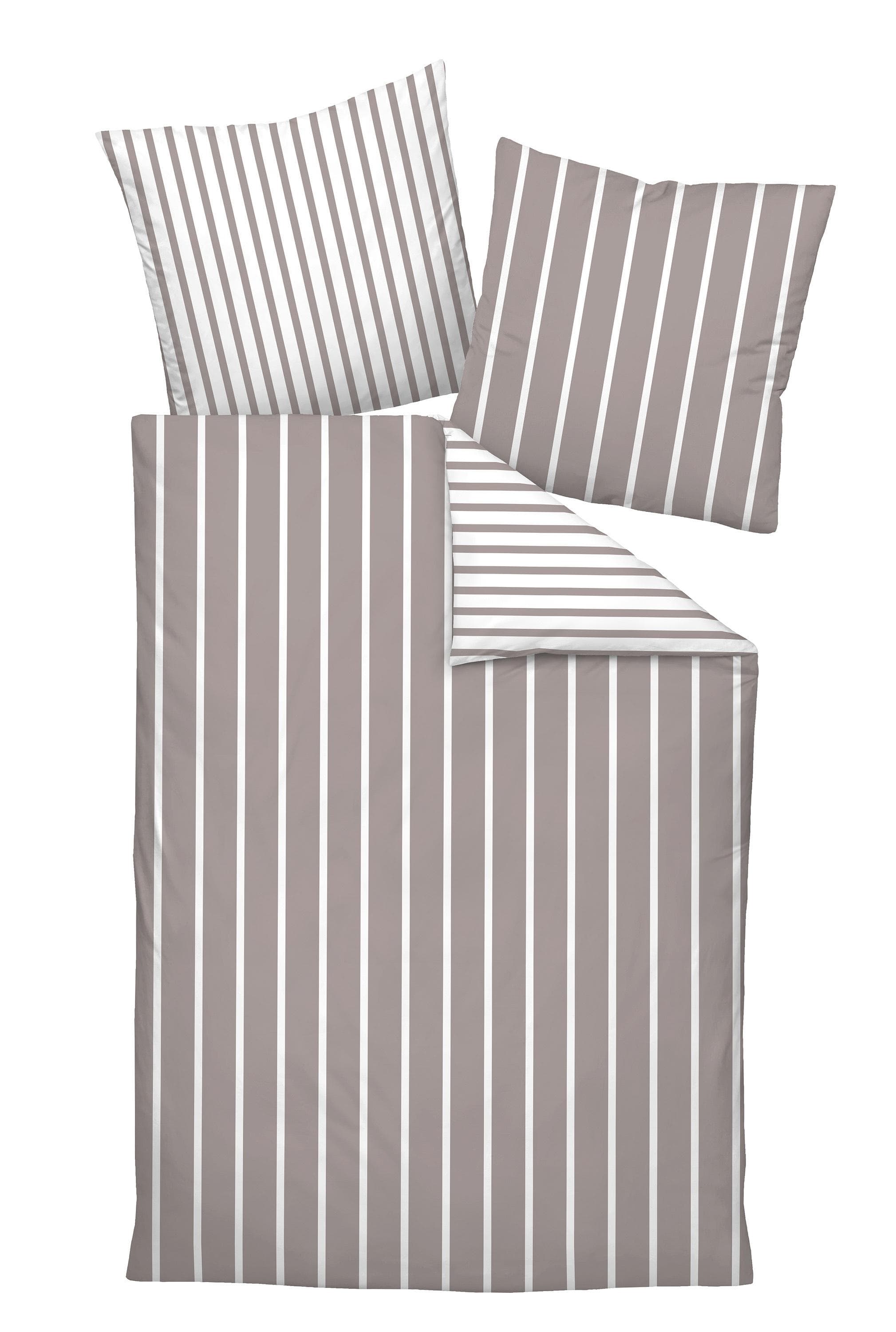 Wendebettwäsche Janine Interlock-Jersey Braun