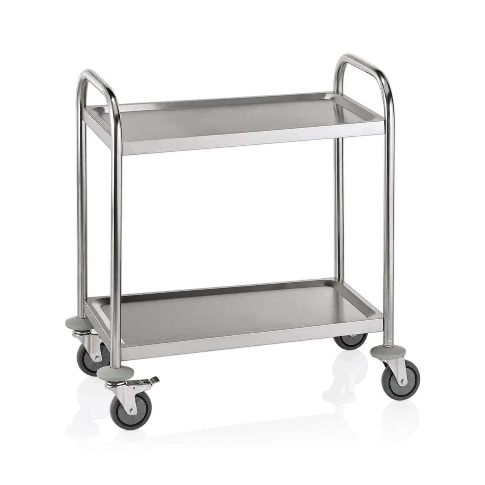 ich-zapfe Servierwagen mit 2 Borden Edelstahl