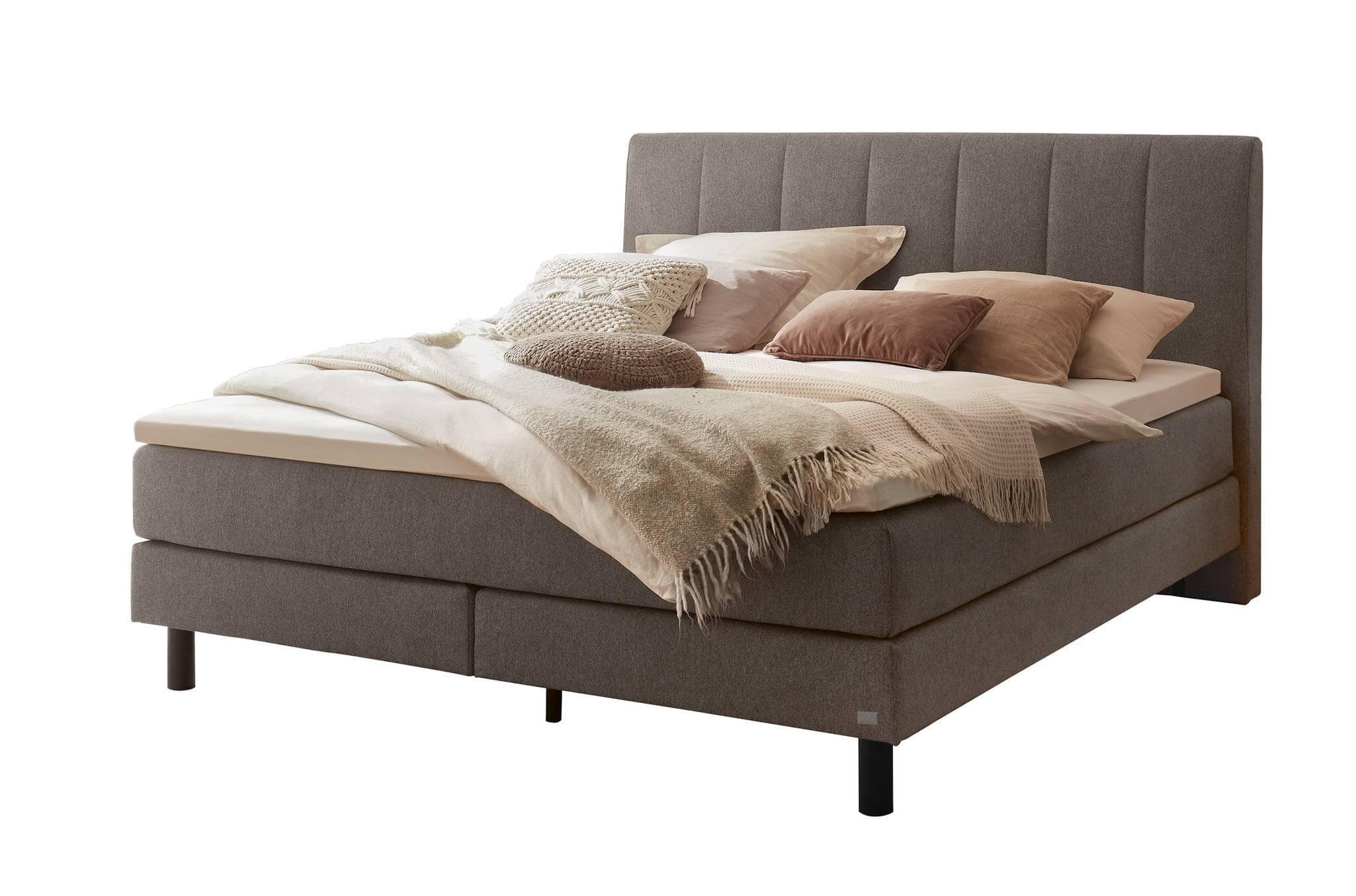 Boxspringbett HASENA DONNA mit Glamour-Top und Tonnen-Taschenfederkern