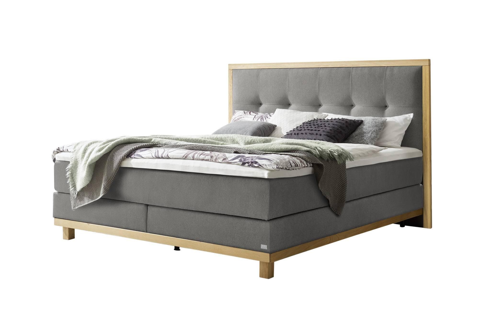 Boxspringbett HASENA CECILIA mit Topper Eiche