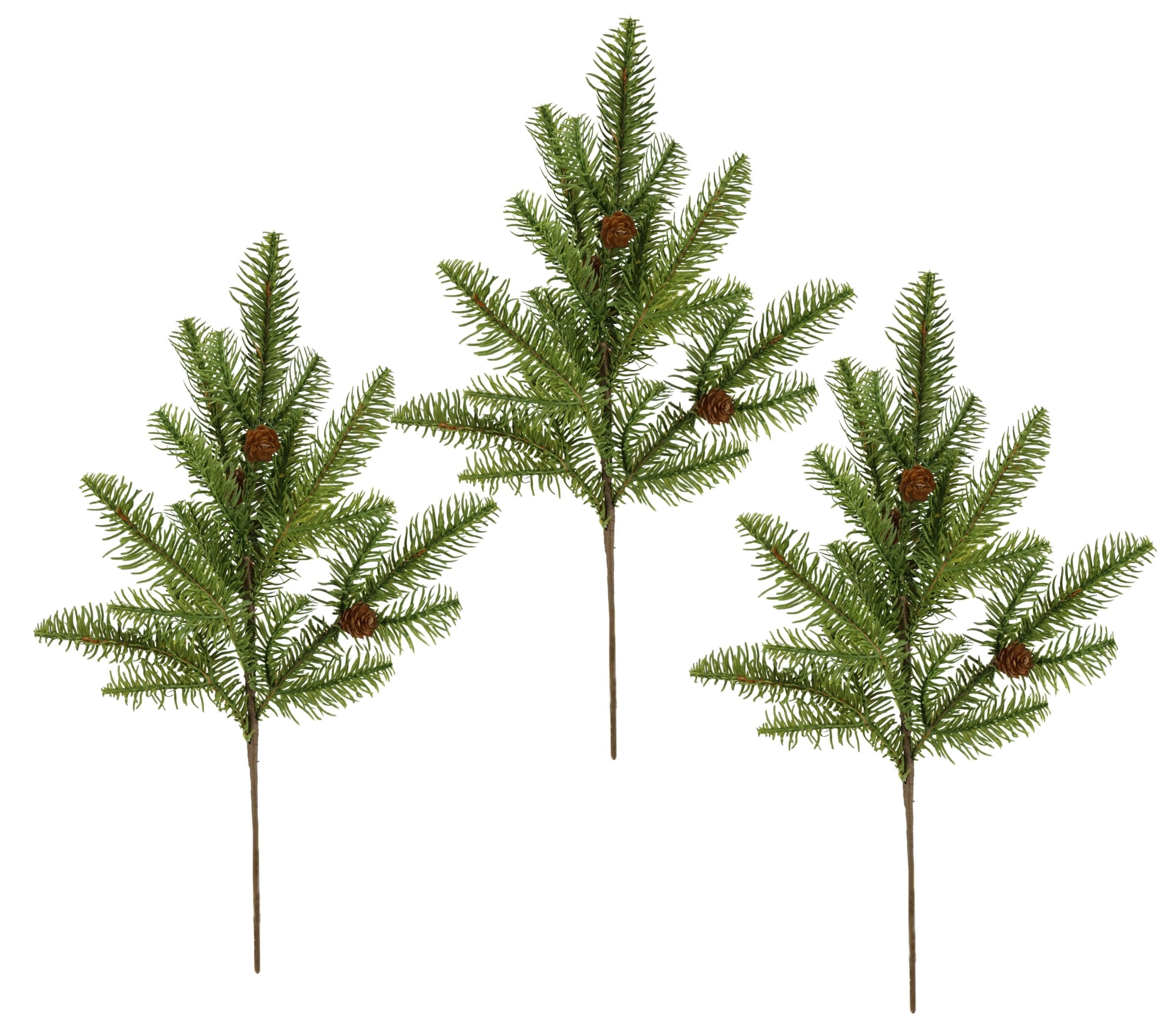 Kunstzweig I.GE.A. Tannenzweige mit Zapfen Grün Kunststoff
