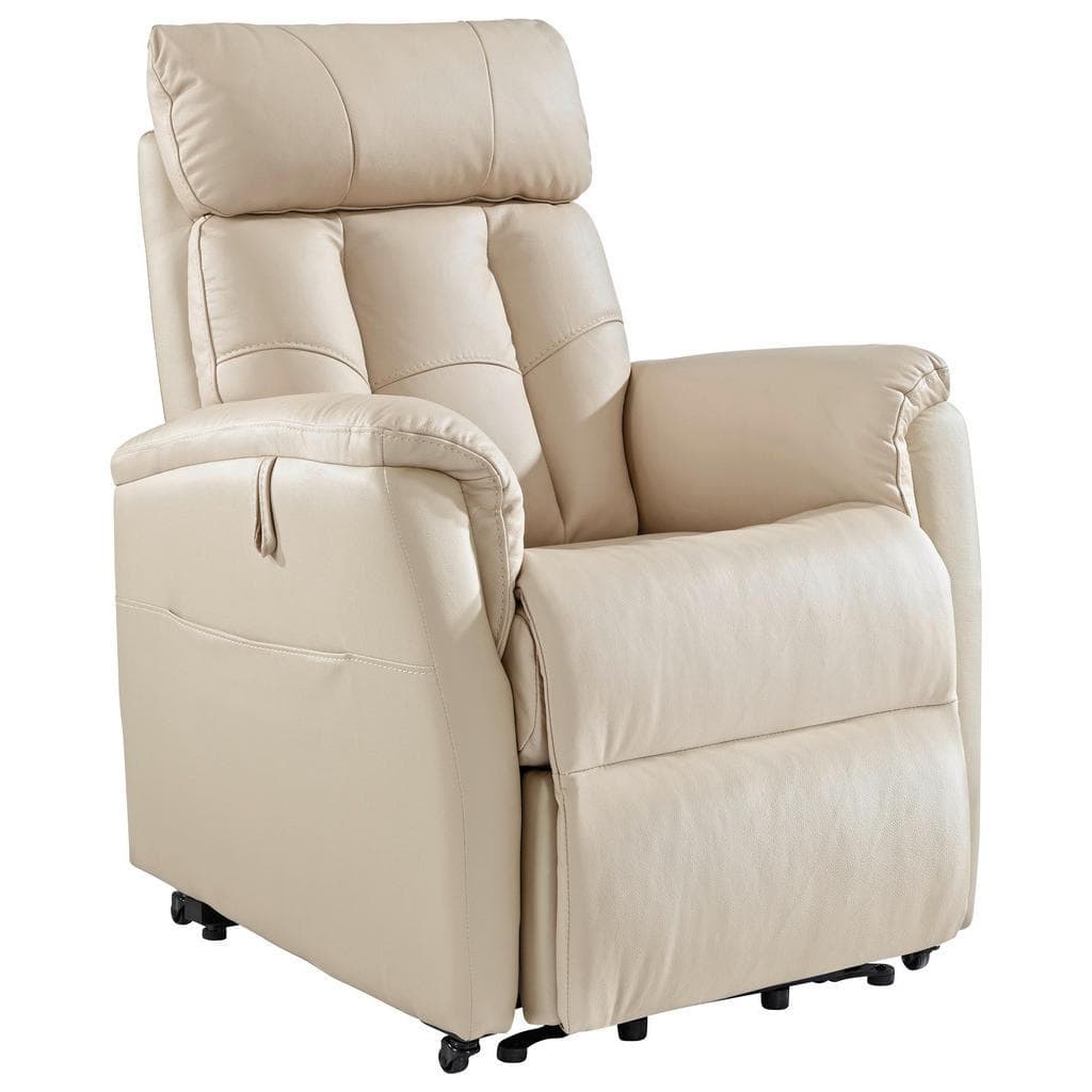 Cantus Fernsehsessel Beige Büffelleder Relaxfunktion