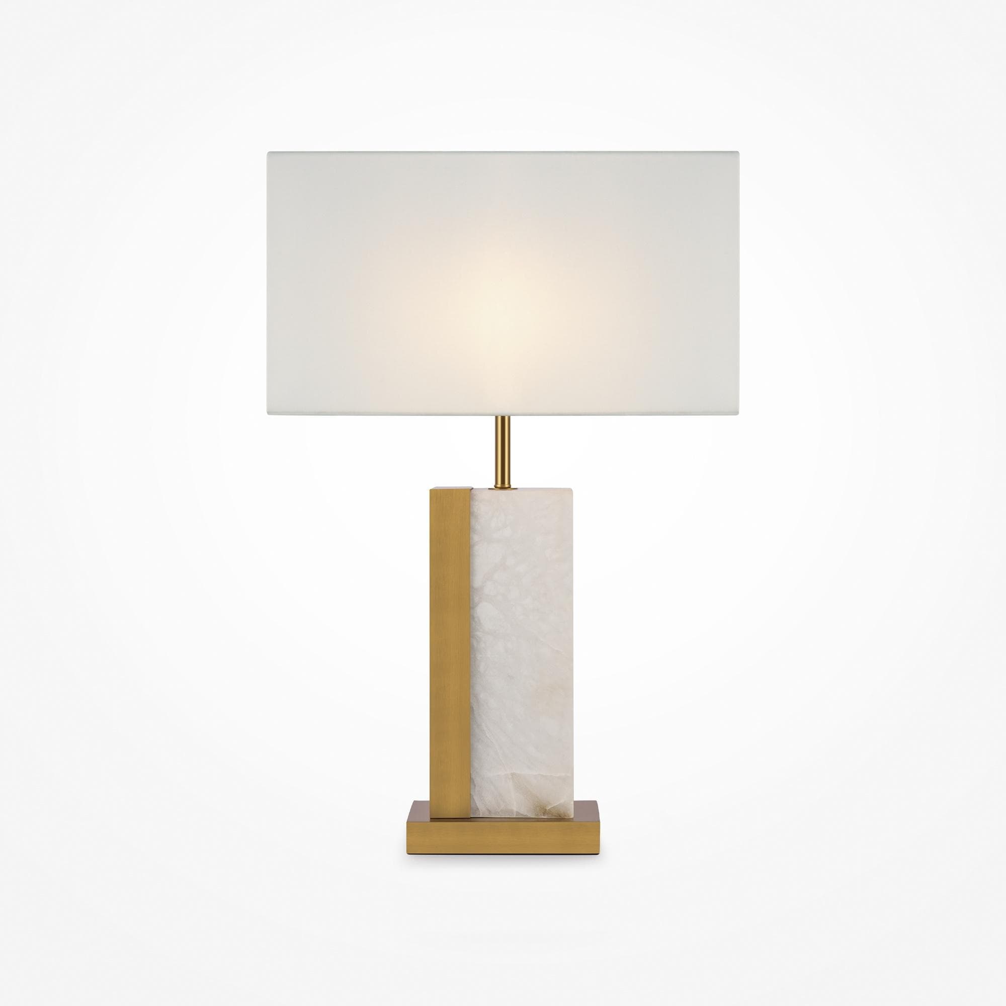 Maytoni Tischlampe Bianco Weiß Metall/Alabaster